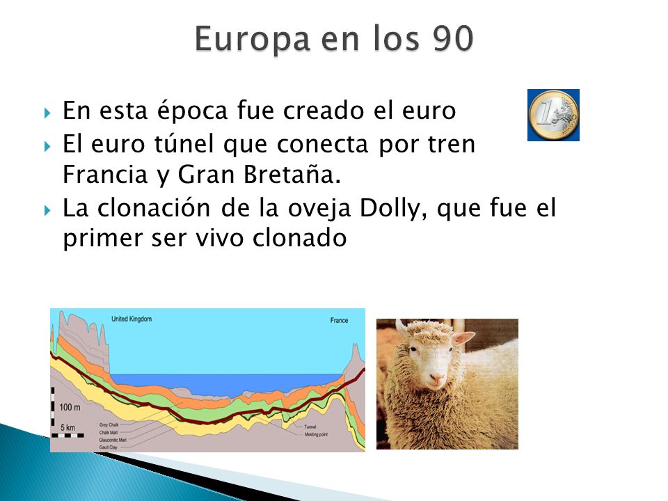 Europa en los 90 En esta época fue creado el euro