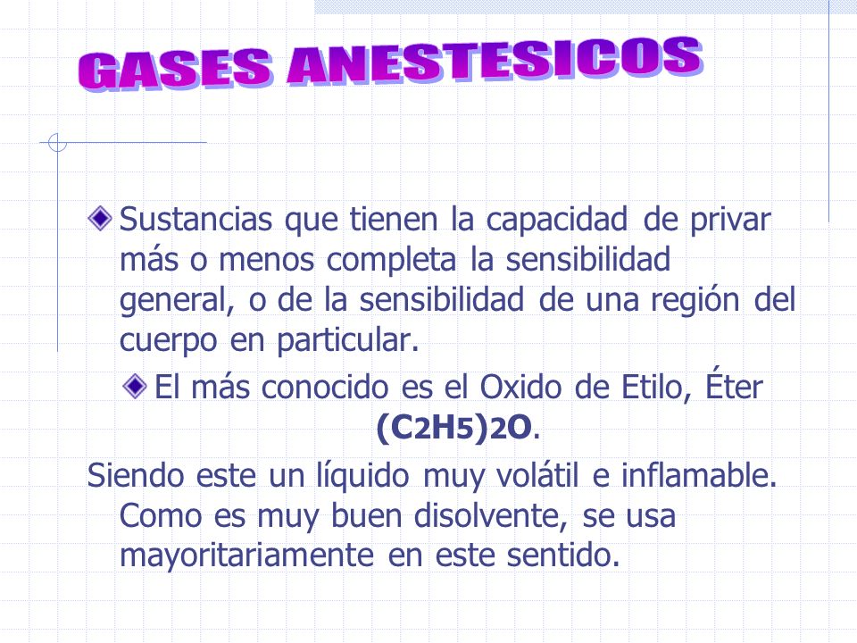 El más conocido es el Oxido de Etilo, Éter (C2H5)2O.