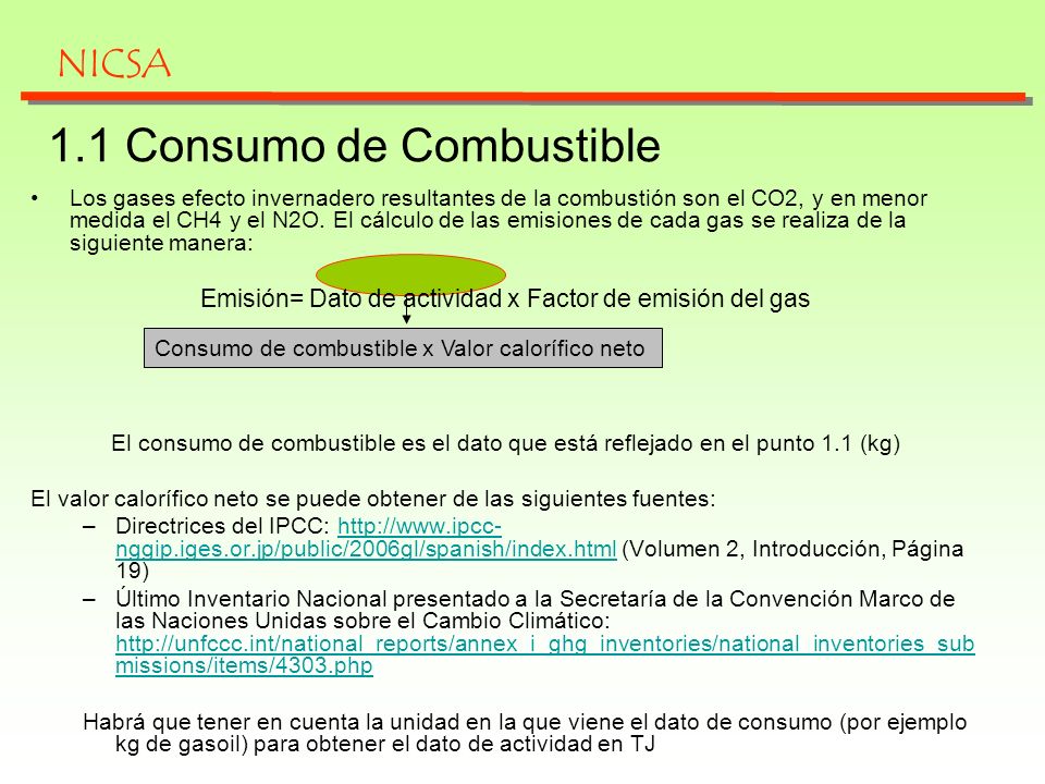 Emisión= Dato de actividad x Factor de emisión del gas