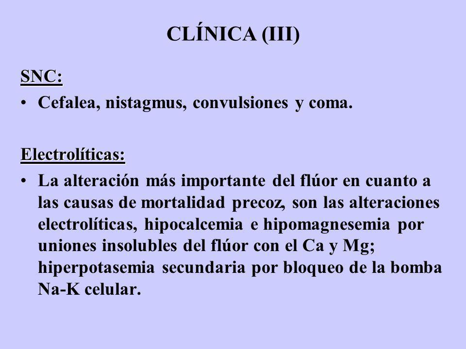 CLÍNICA (III) SNC: Cefalea, nistagmus, convulsiones y coma.