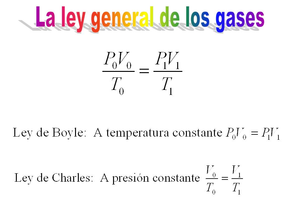 La ley general de los gases