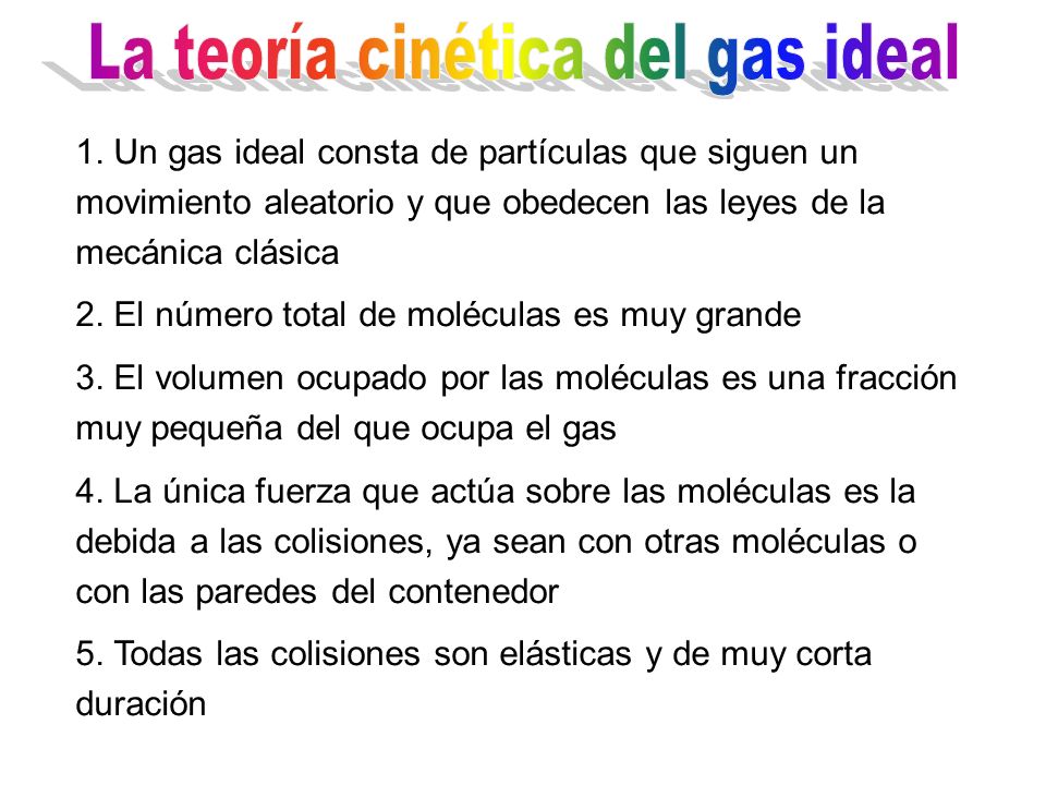 La teoría cinética del gas ideal