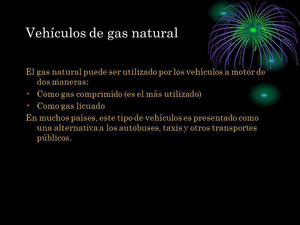 Vehículos de gas natural