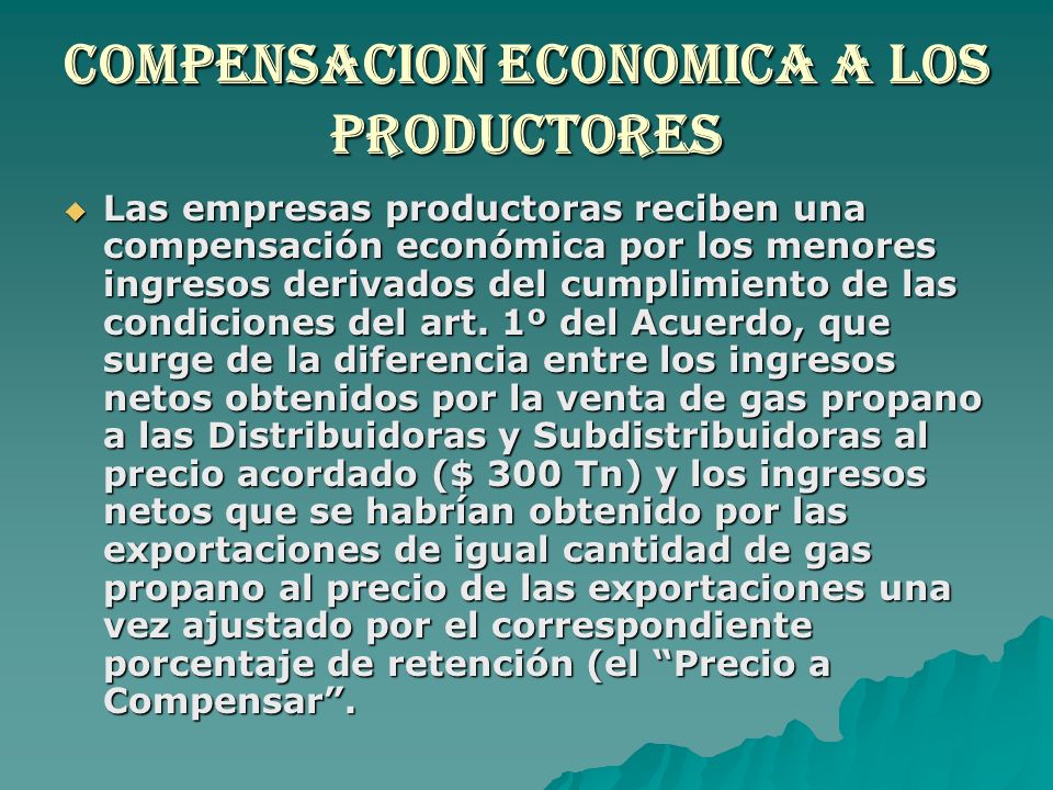 Compensacion economica a los productores