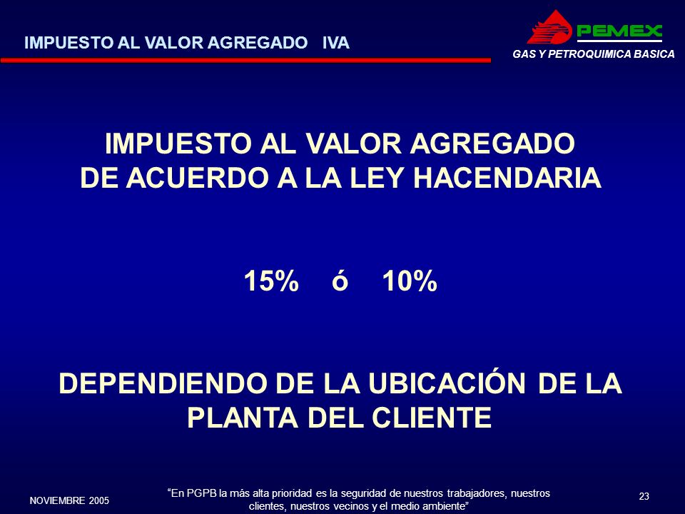 IMPUESTO AL VALOR AGREGADO DE ACUERDO A LA LEY HACENDARIA