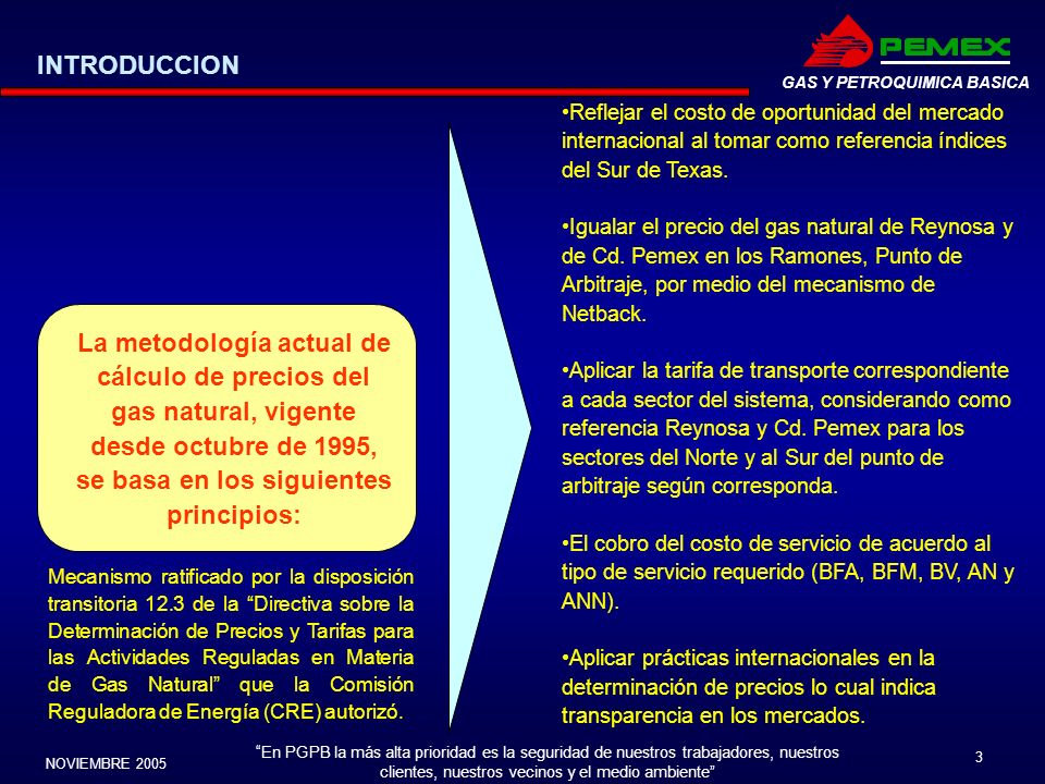 INTRODUCCION Reflejar el costo de oportunidad del mercado internacional al tomar como referencia índices del Sur de Texas.
