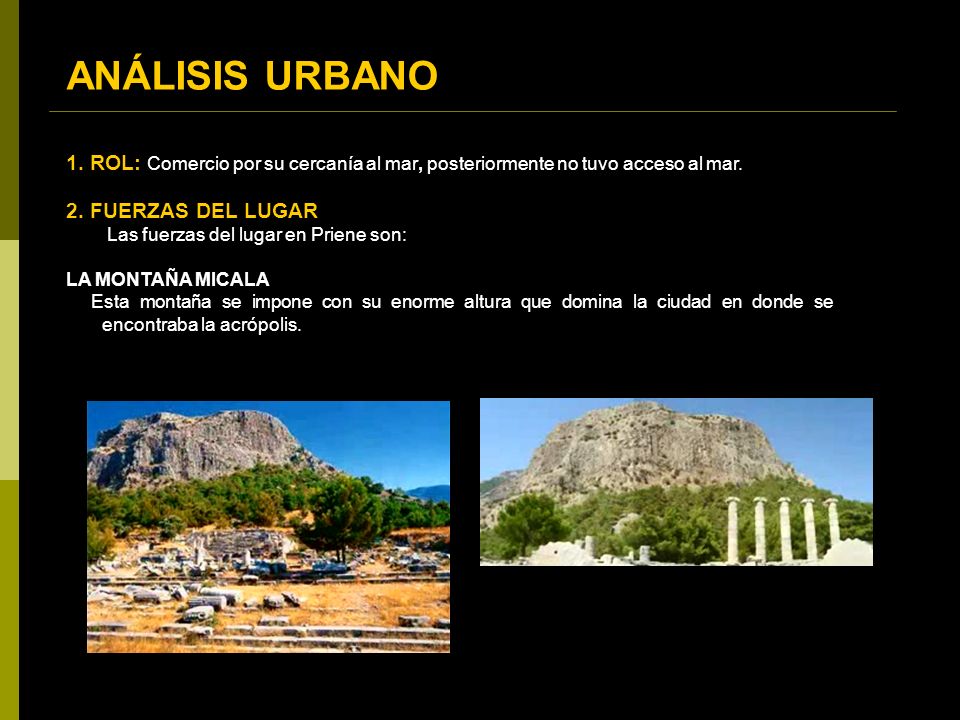 ANÁLISIS URBANO 1. ROL: Comercio por su cercanía al mar, posteriormente no tuvo acceso al mar. 2. FUERZAS DEL LUGAR.
