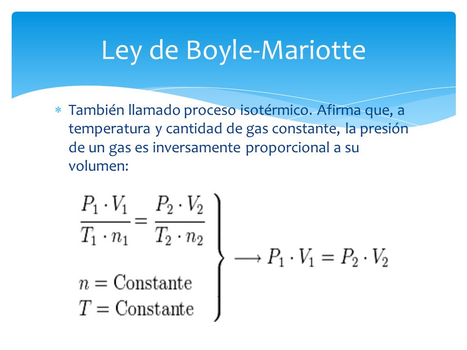 Ley de Boyle-Mariotte