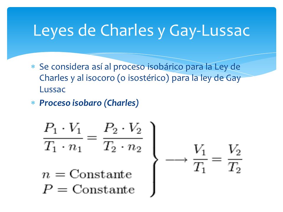 Leyes de Charles y Gay-Lussac