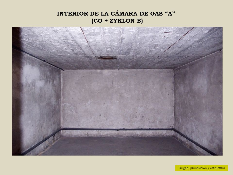 INTERIOR DE LA CÁMARA DE GAS A