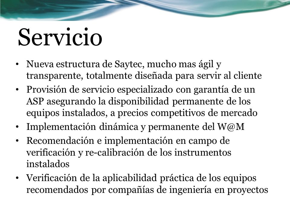 Servicio Nueva estructura de Saytec, mucho mas ágil y transparente, totalmente diseñada para servir al cliente.
