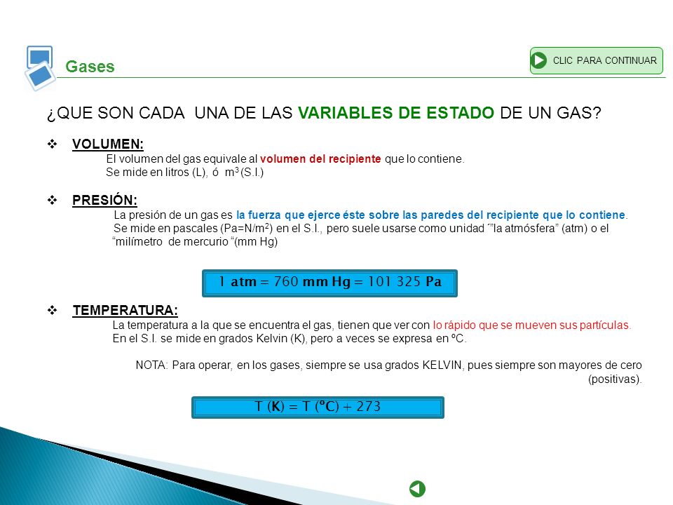 ¿QUE SON CADA UNA DE LAS VARIABLES DE ESTADO DE UN GAS