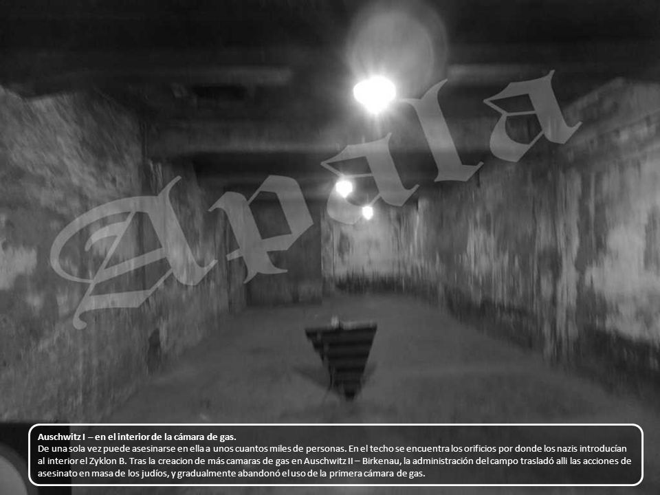 Auschwitz I – en el interior de la cámara de gas.