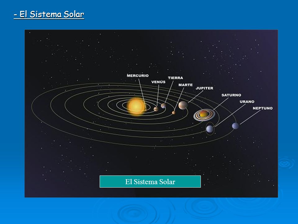 - El Sistema Solar El Sistema Solar