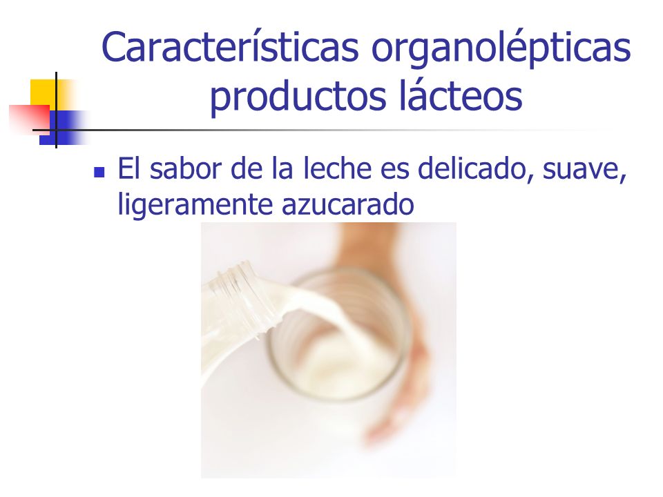 Características organolépticas productos lácteos
