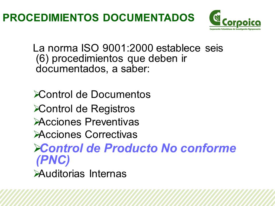 Control de Producto No conforme (PNC)