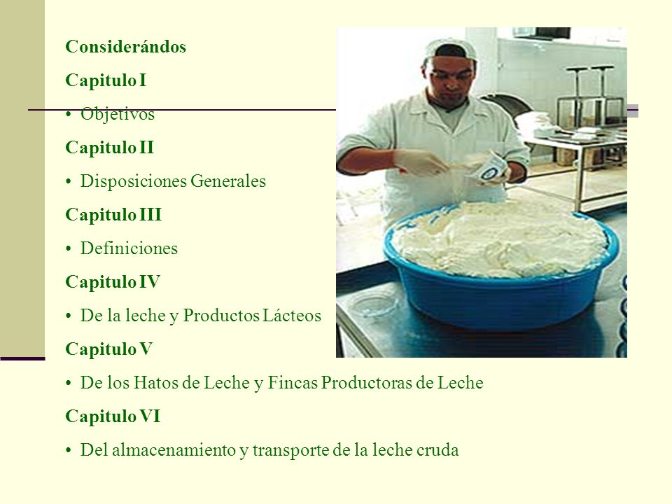 Considerándos Capitulo I. Objetivos. Capitulo II. Disposiciones Generales. Capitulo III. Definiciones.