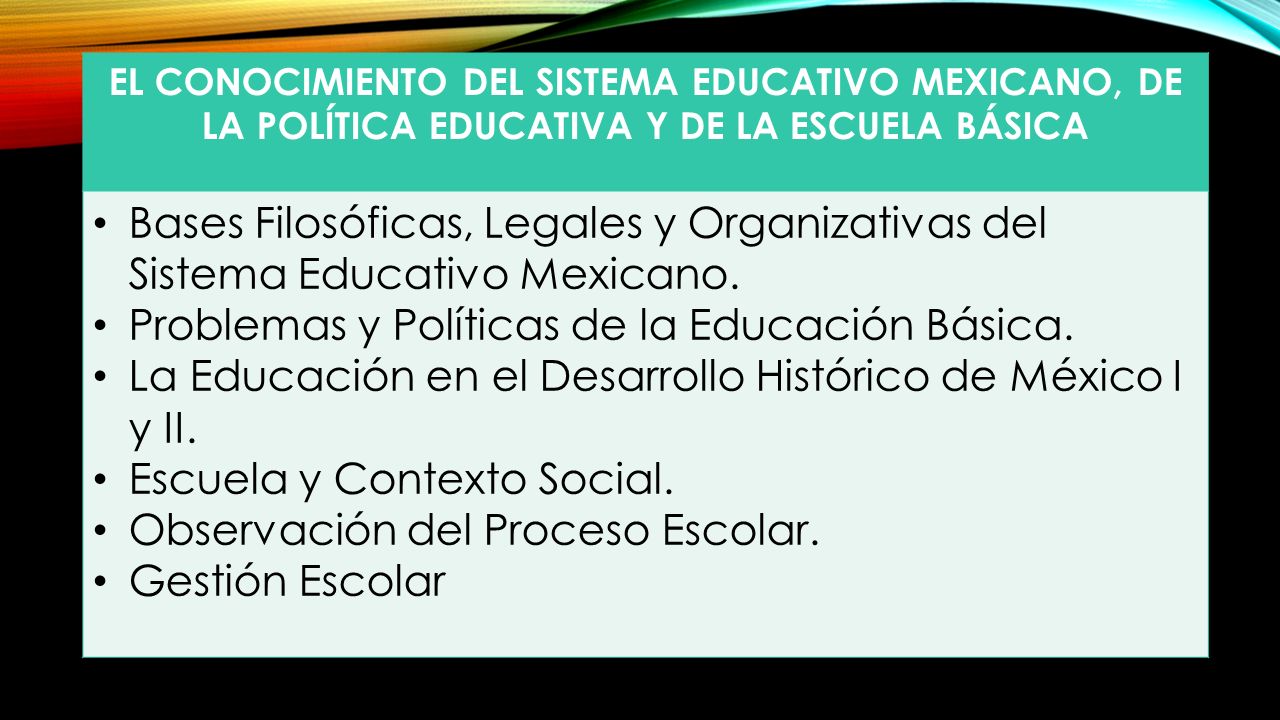 Problemas y Políticas de la Educación Básica.