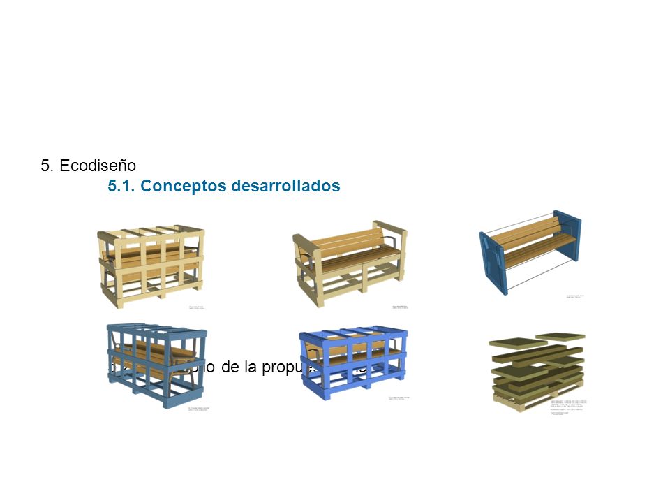 5. Ecodiseño 5.1. Conceptos desarrollados 5.2. Desarrollo de la propuesta final