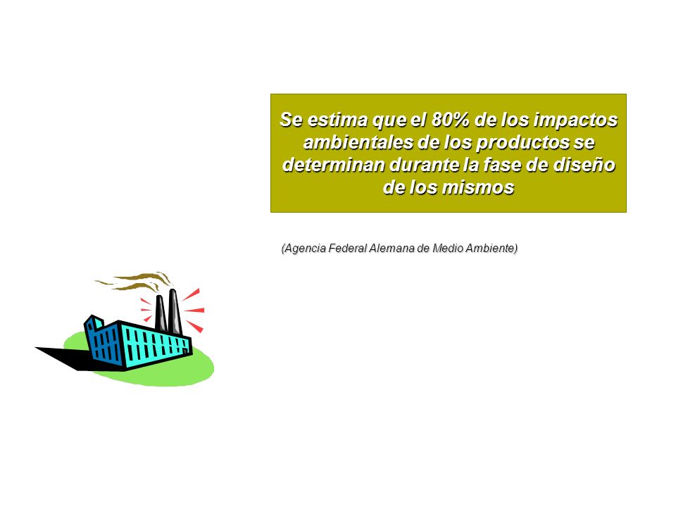 Se estima que el 80% de los impactos ambientales de los productos se determinan durante la fase de diseño de los mismos
