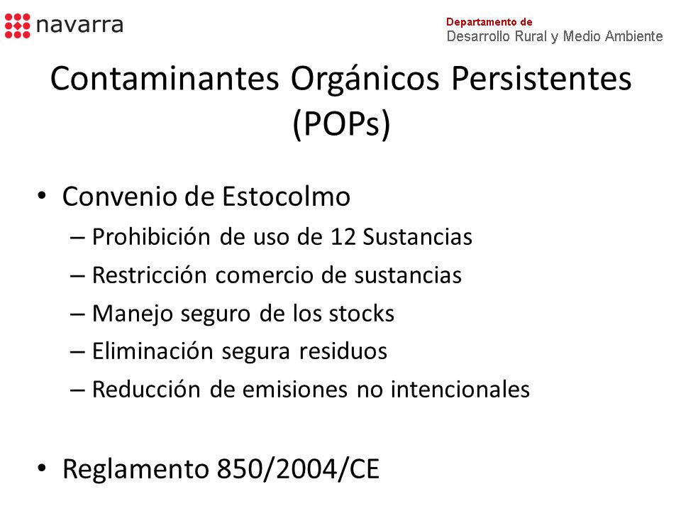 Contaminantes Orgánicos Persistentes (POPs)