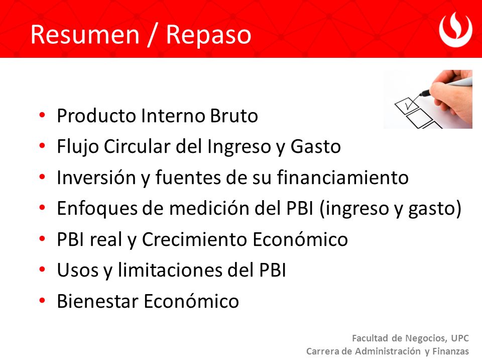 Resumen / Repaso Producto Interno Bruto