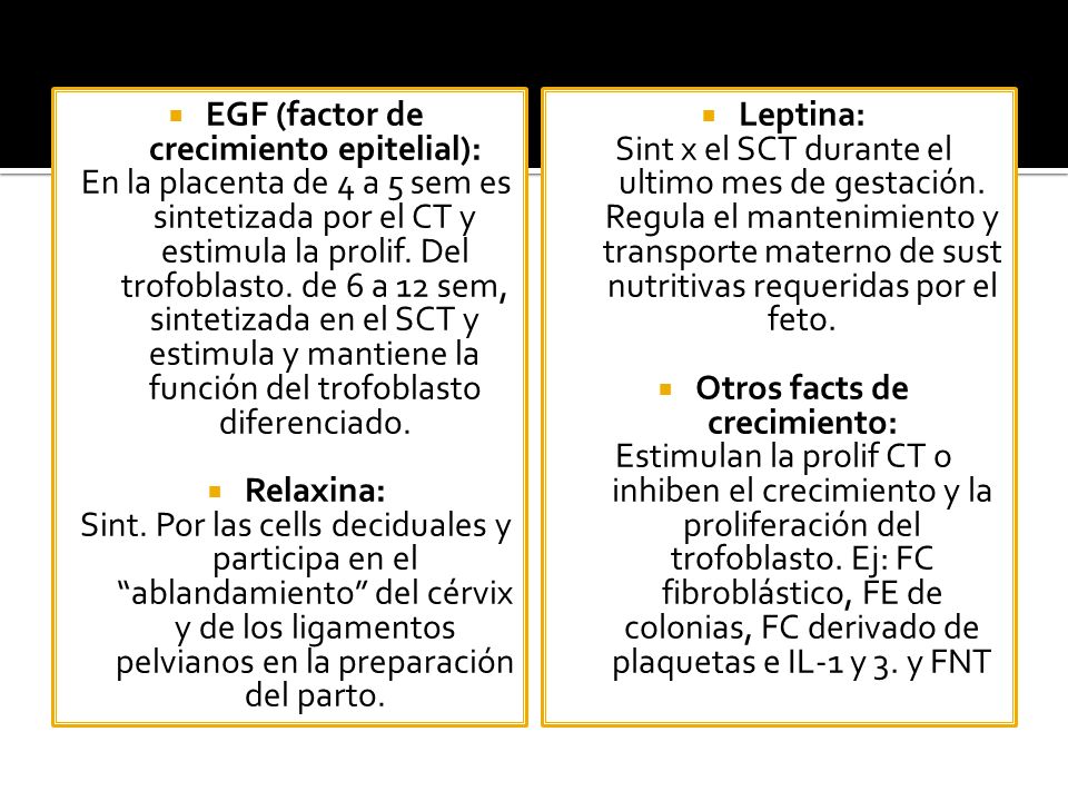 EGF (factor de crecimiento epitelial): Otros facts de crecimiento: