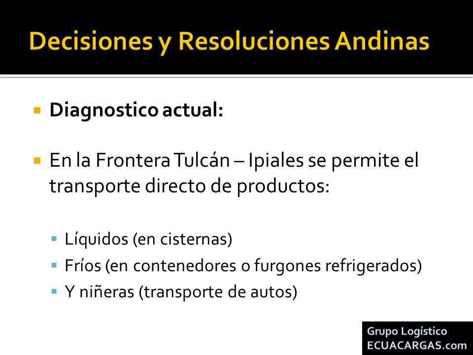 Decisiones y Resoluciones Andinas