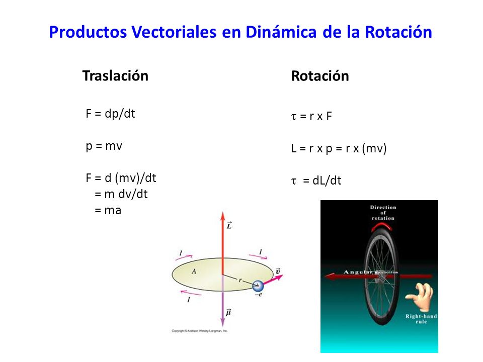 Productos Vectoriales en Dinámica de la Rotación