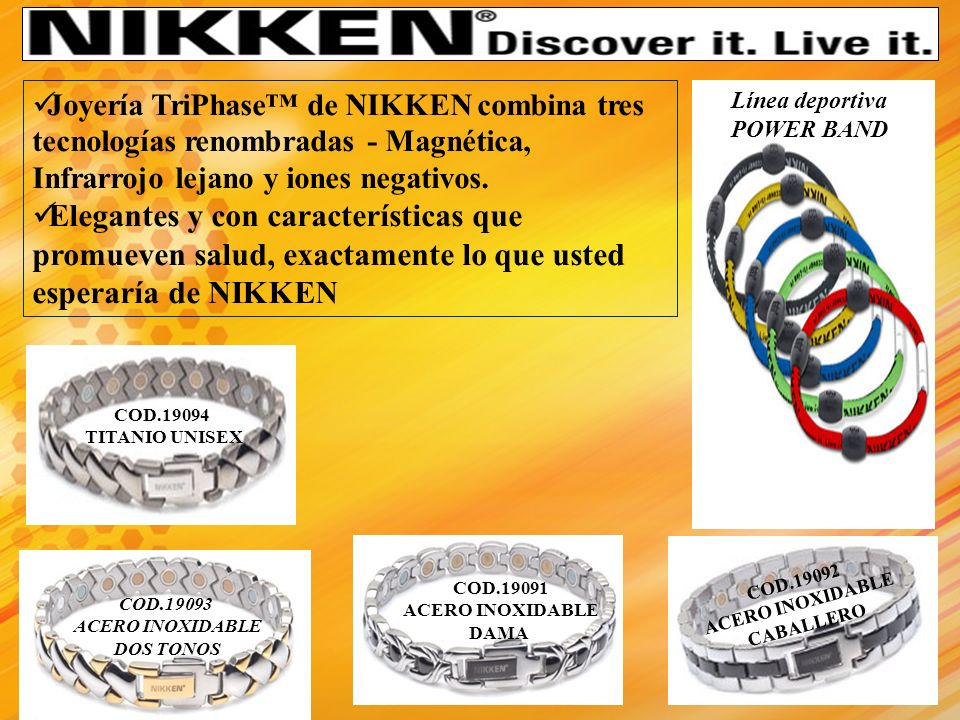 Joyería TriPhase™ de NIKKEN combina tres tecnologías renombradas - Magnética, Infrarrojo lejano y iones negativos.