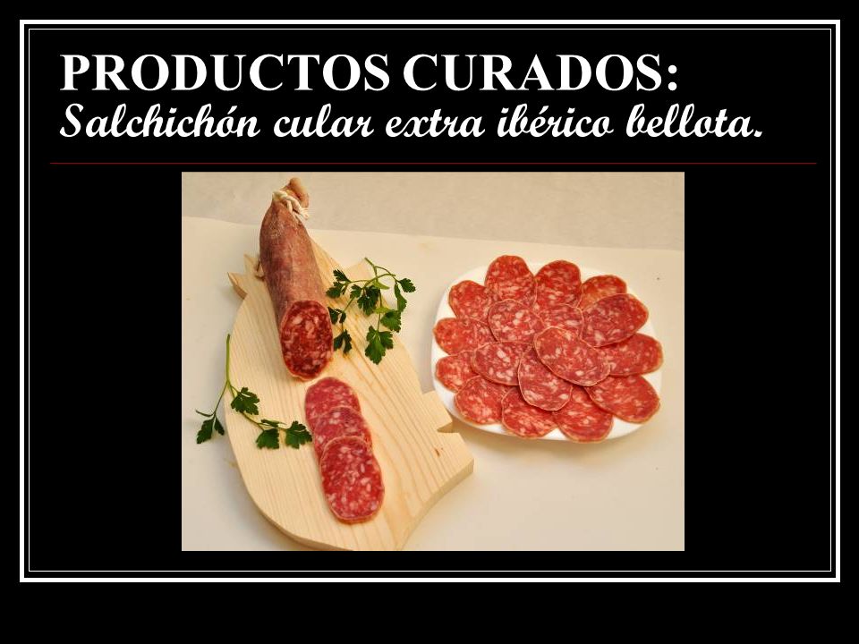 PRODUCTOS CURADOS: Salchichón cular extra ibérico bellota.