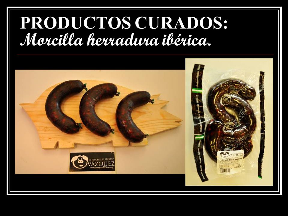 PRODUCTOS CURADOS: Morcilla herradura ibérica.