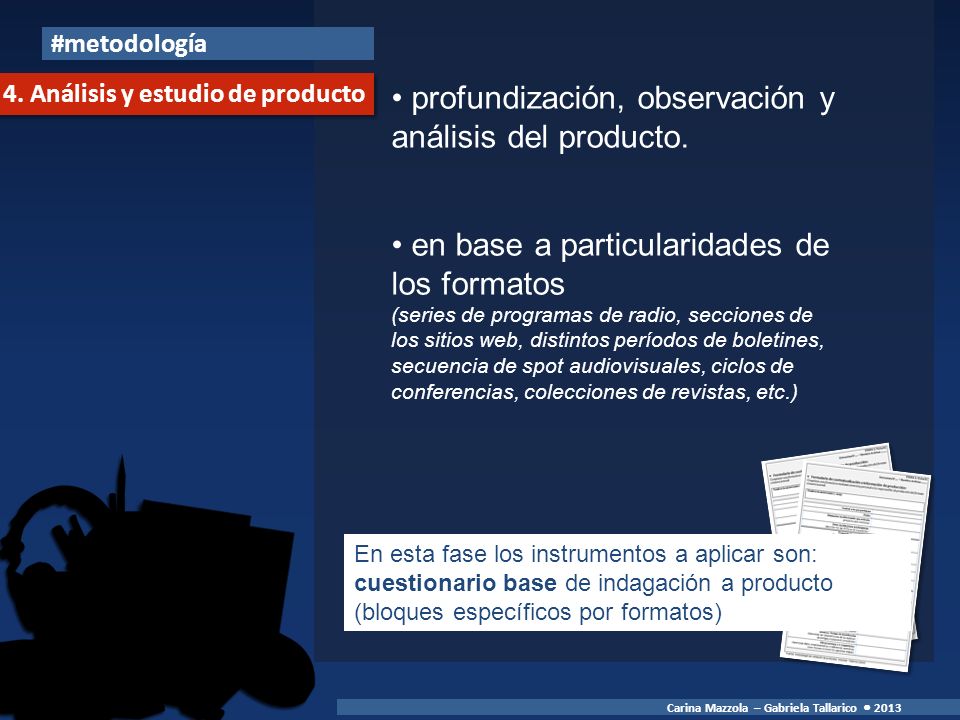 profundización, observación y análisis del producto.