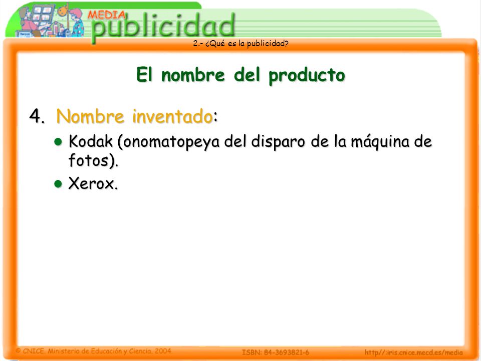 El nombre del producto 4. Nombre inventado: