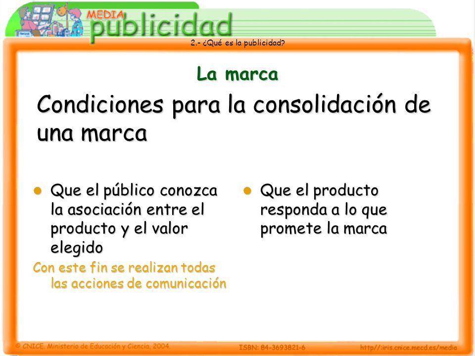Condiciones para la consolidación de una marca