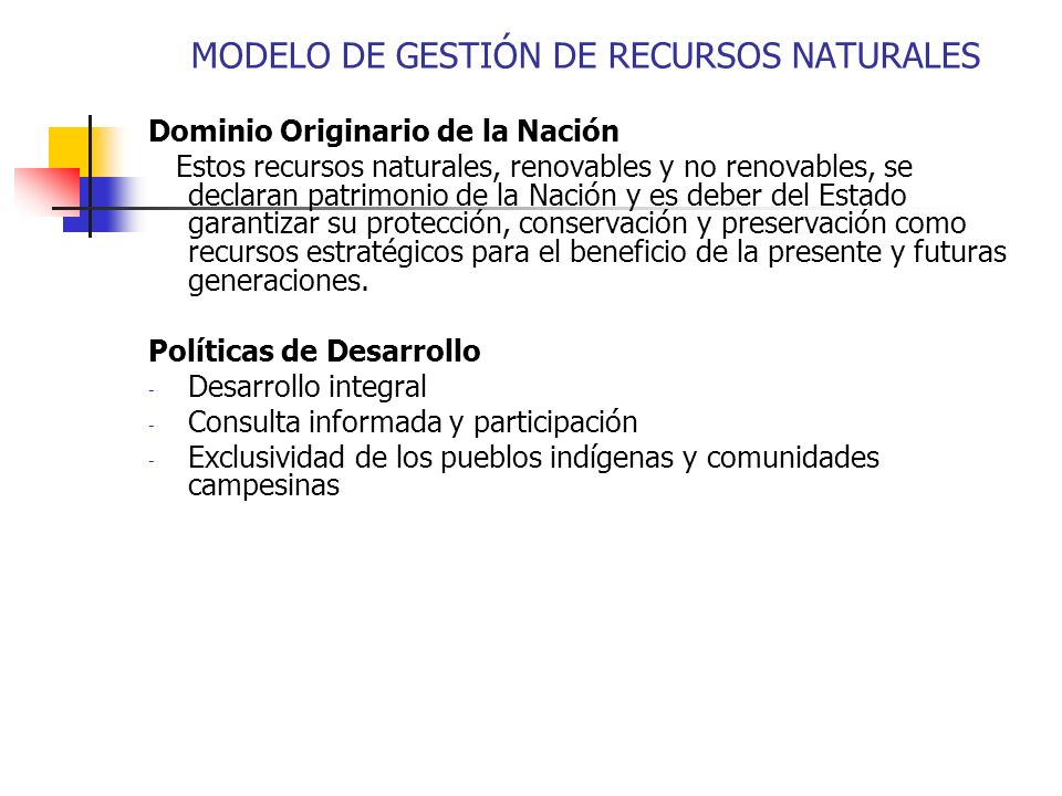 MODELO DE GESTIÓN DE RECURSOS NATURALES