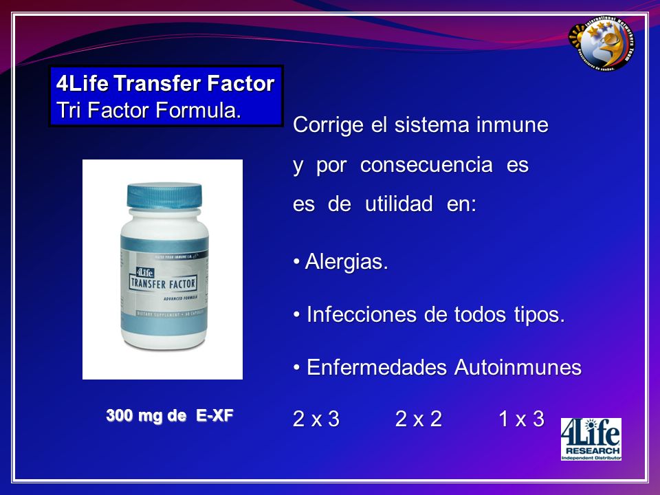 Corrige el sistema inmune y por consecuencia es es de utilidad en: