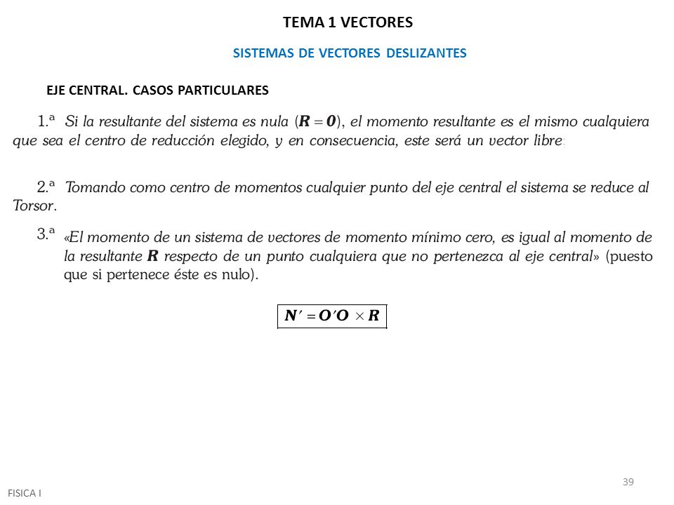 SISTEMAS DE VECTORES DESLIZANTES