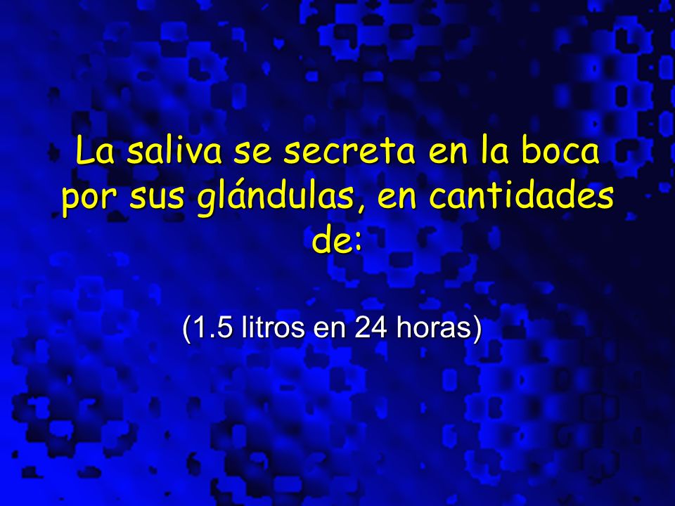 La saliva se secreta en la boca por sus glándulas, en cantidades de: