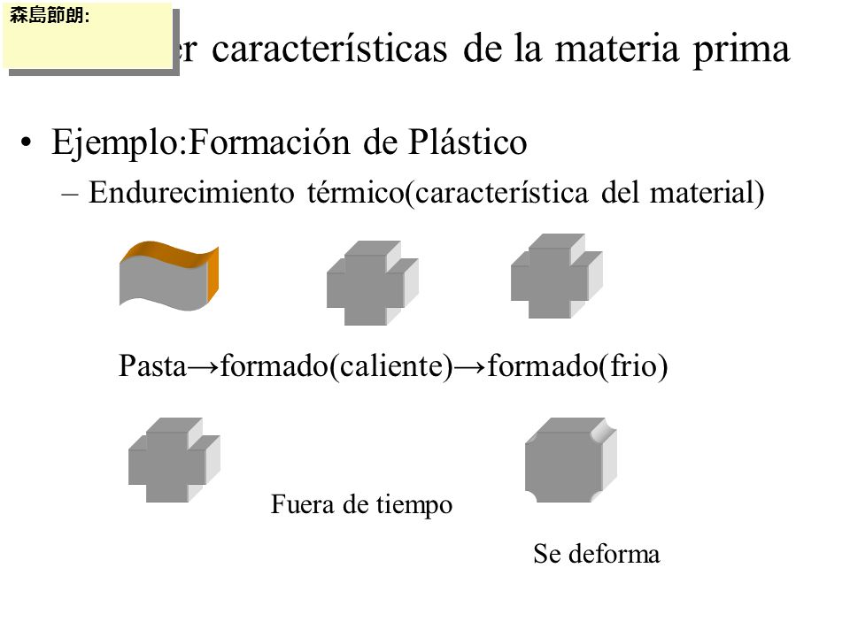 Conocer características de la materia prima