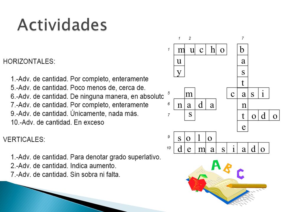 Actividades m u c h o b u a y s t m c a s i n a d a n s t o d o e