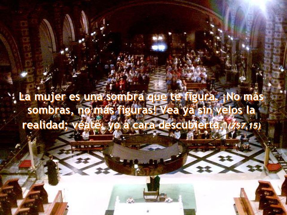 La mujer es una sombra que te figura. ¡No más sombras, no más figuras