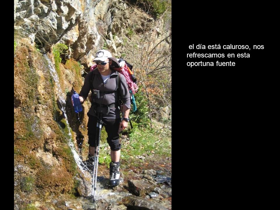 el día está caluroso, nos refrescamos en esta oportuna fuente