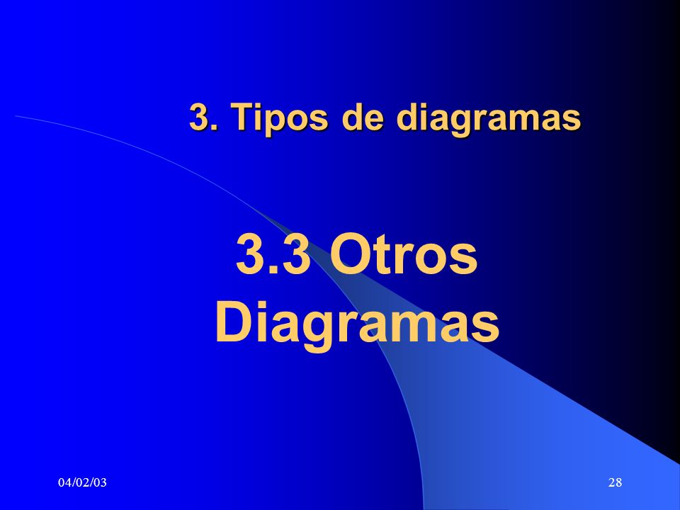3. Tipos de diagramas 3.3 Otros Diagramas 04/02/03