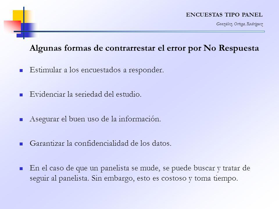 Algunas formas de contrarrestar el error por No Respuesta