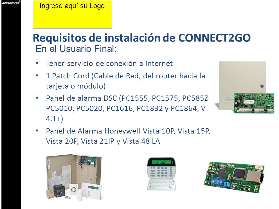 Requisitos de instalación de CONNECT2GO