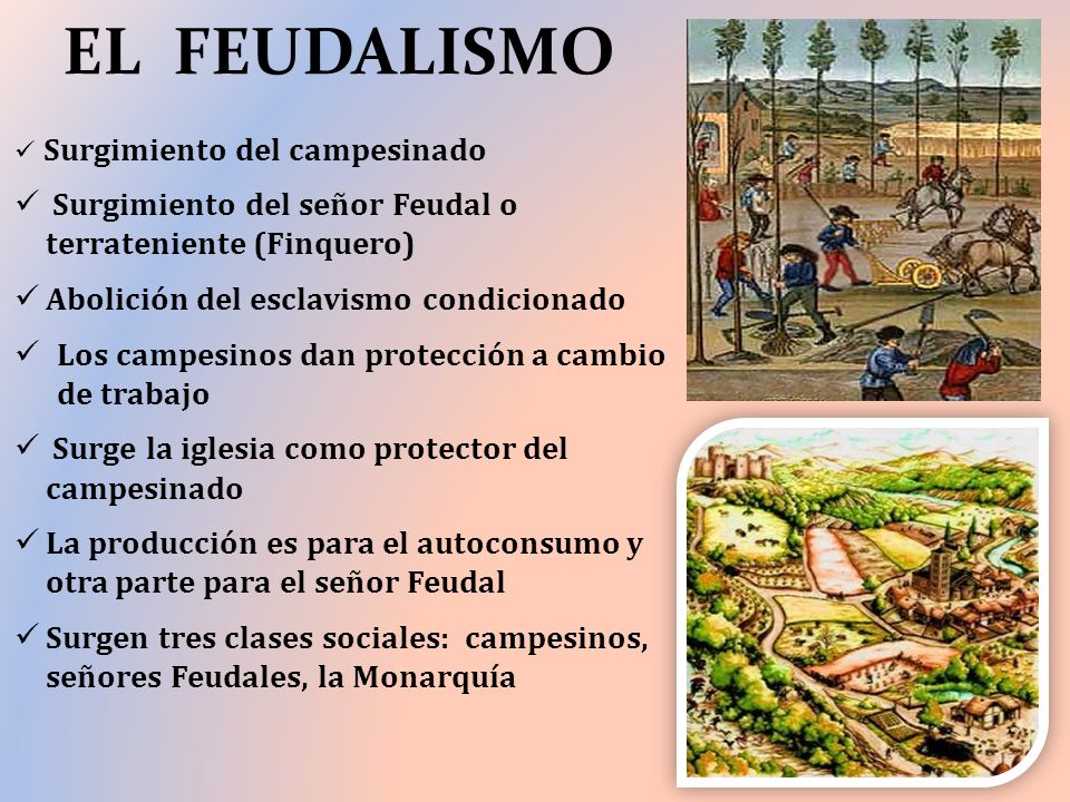 EL FEUDALISMO Surgimiento del señor Feudal o terrateniente (Finquero)