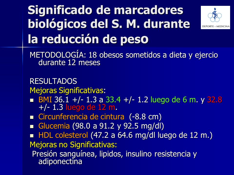 Significado de marcadores biológicos del S. M