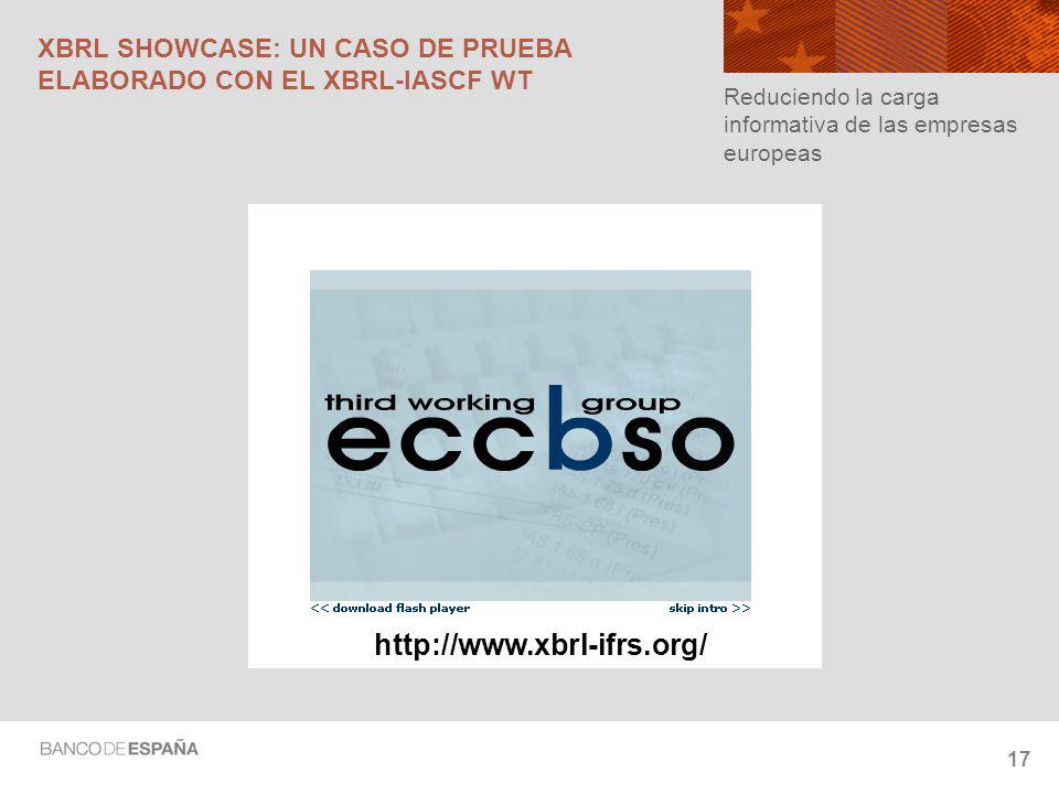 XBRL SHOWCASE: UN CASO DE PRUEBA ELABORADO CON EL XBRL-IASCF WT