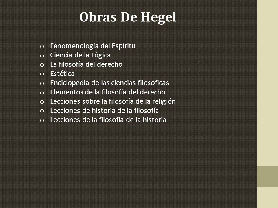 Obras De Hegel Fenomenología del Espíritu Ciencia de la Lógica